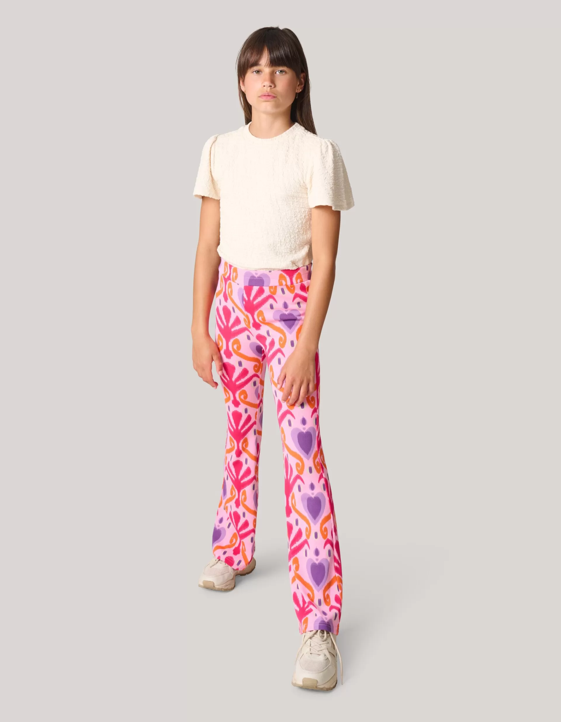 Printed Rib Flared Legging Roze>Shoeby Sale