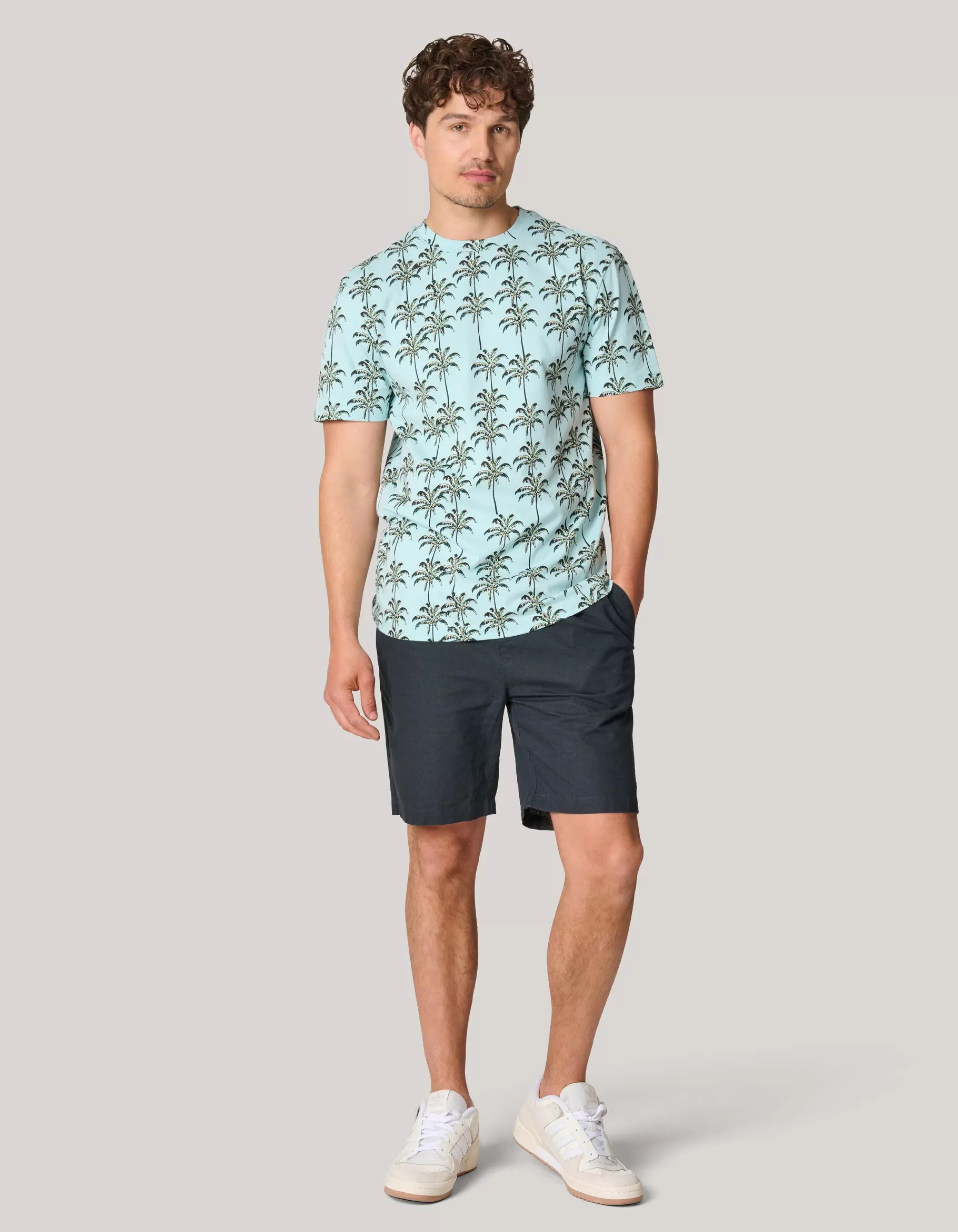 Printed T-shirt Lichtblauw>Shoeby Flash Sale