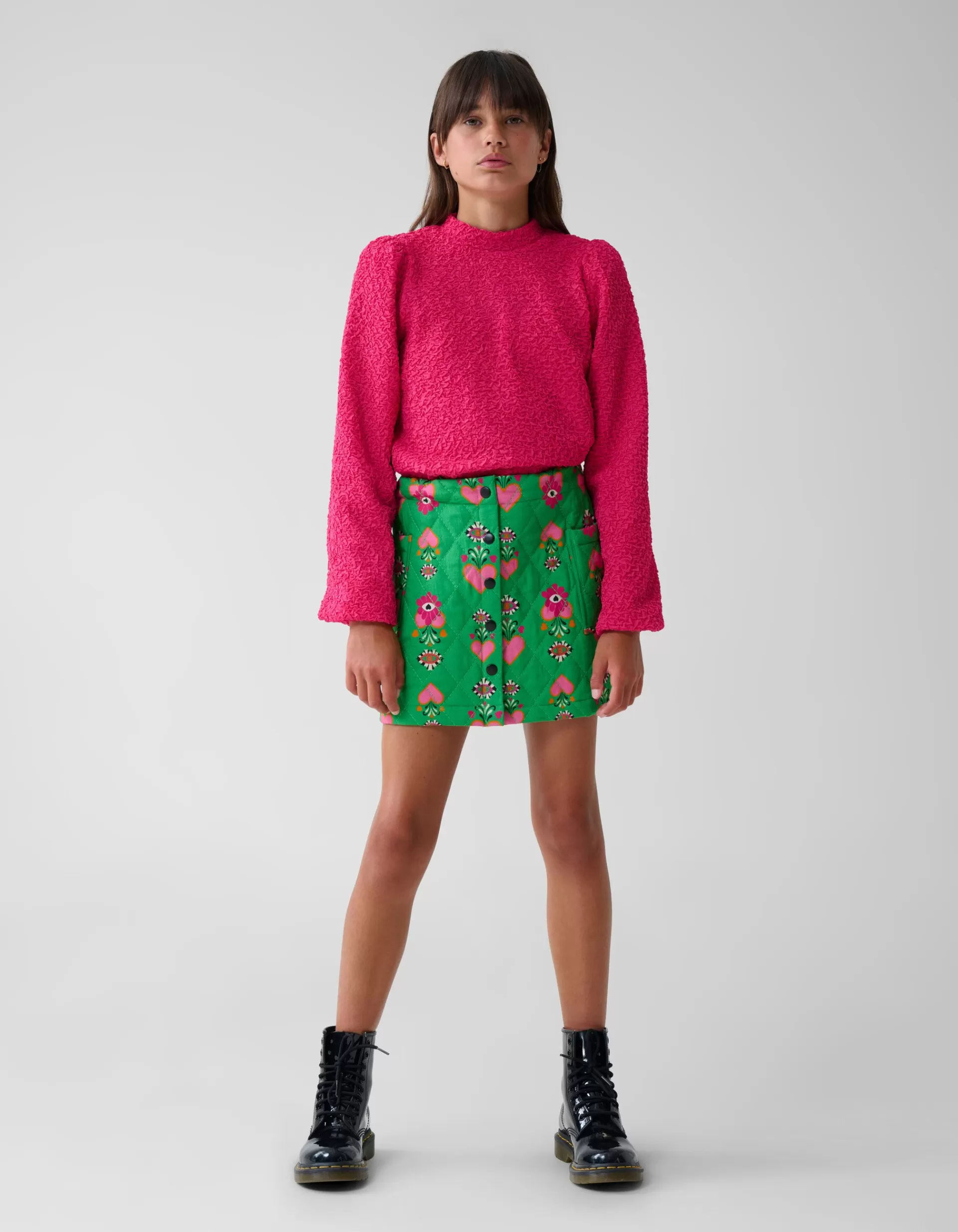 Quilted Mini Rok Groen By Lizzy>Shoeby Store