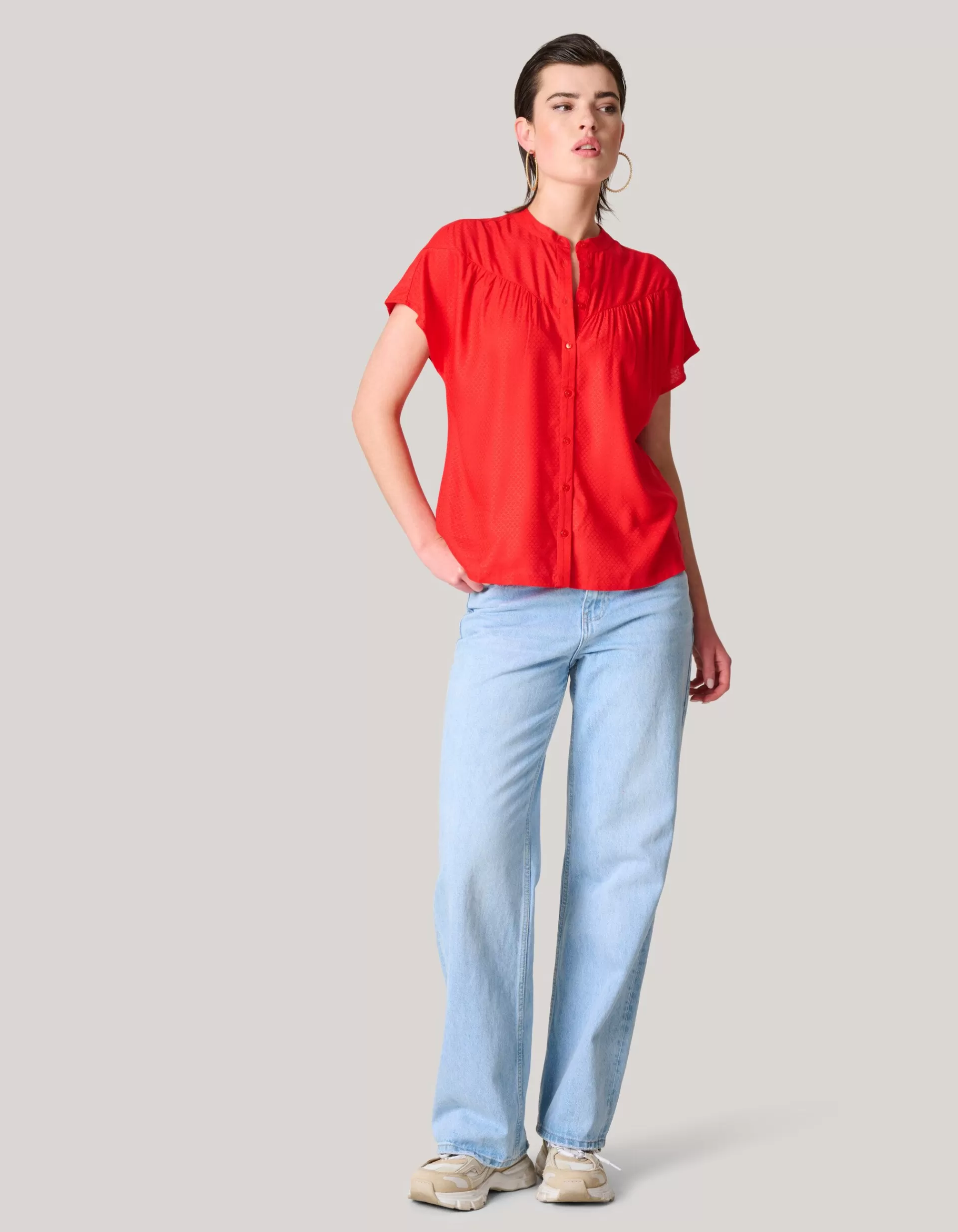 Relaxed Fit Top Rood>Shoeby Clearance