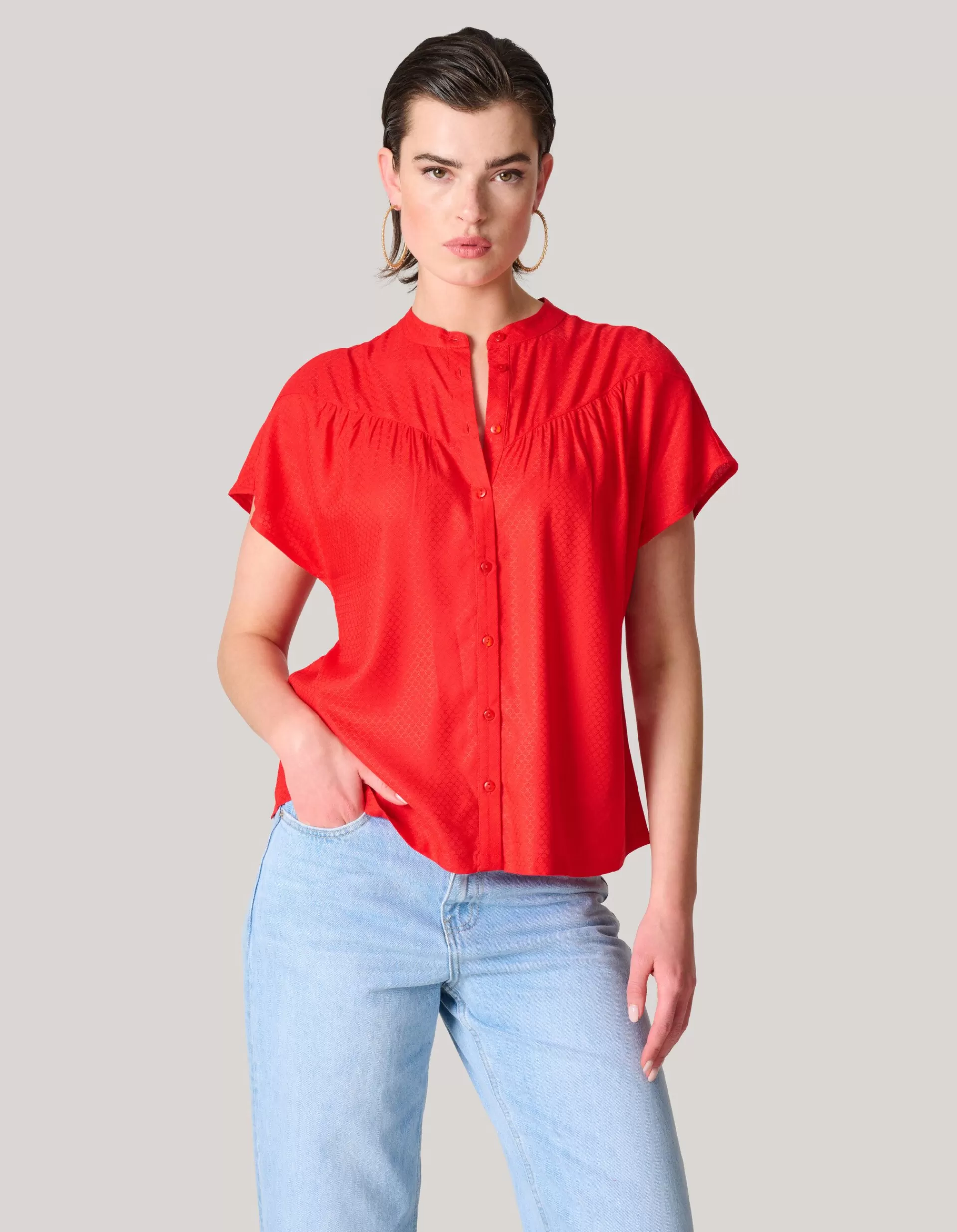 Relaxed Fit Top Rood>Shoeby Clearance