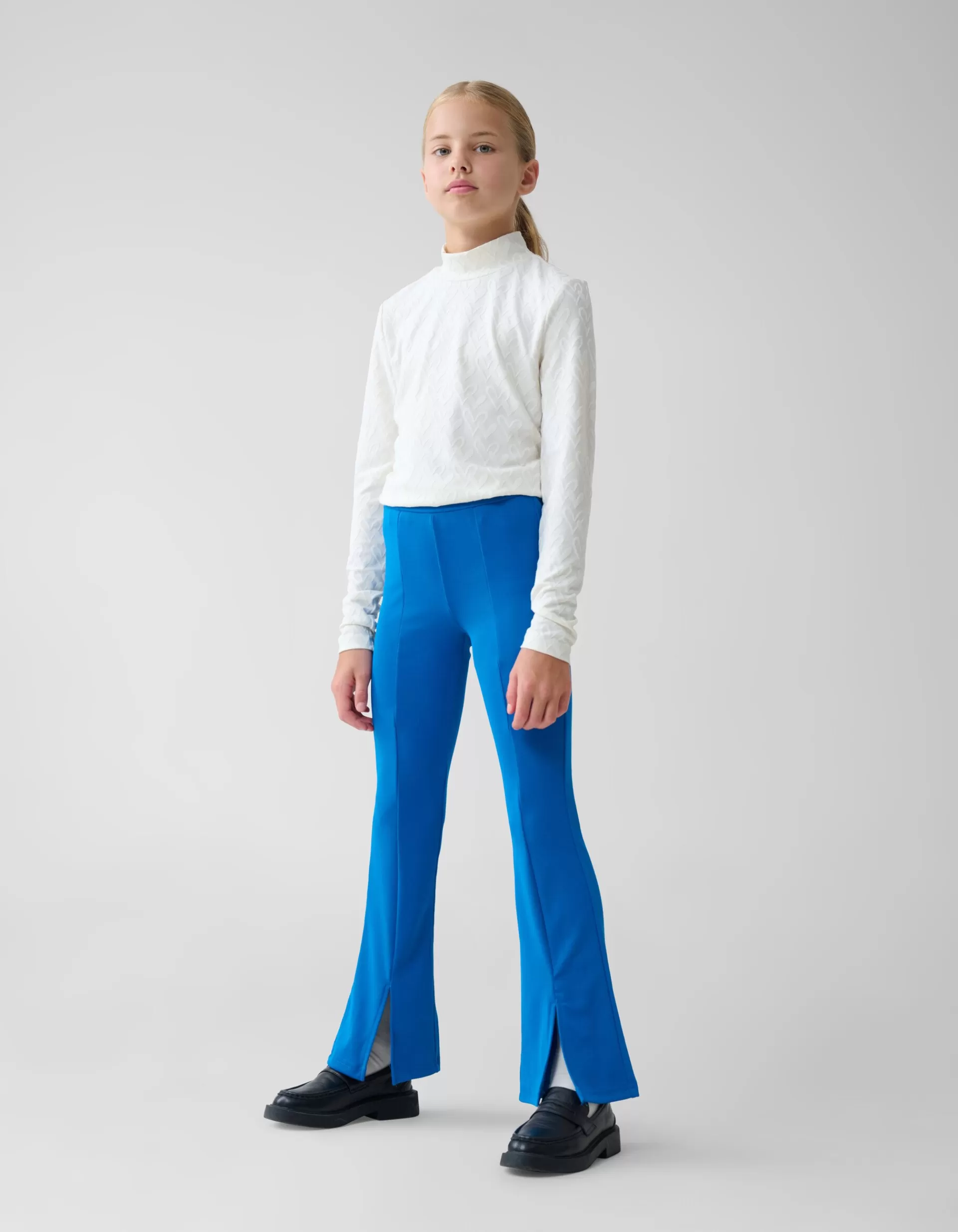 Rib Flared Legging Blauw>Shoeby Fashion