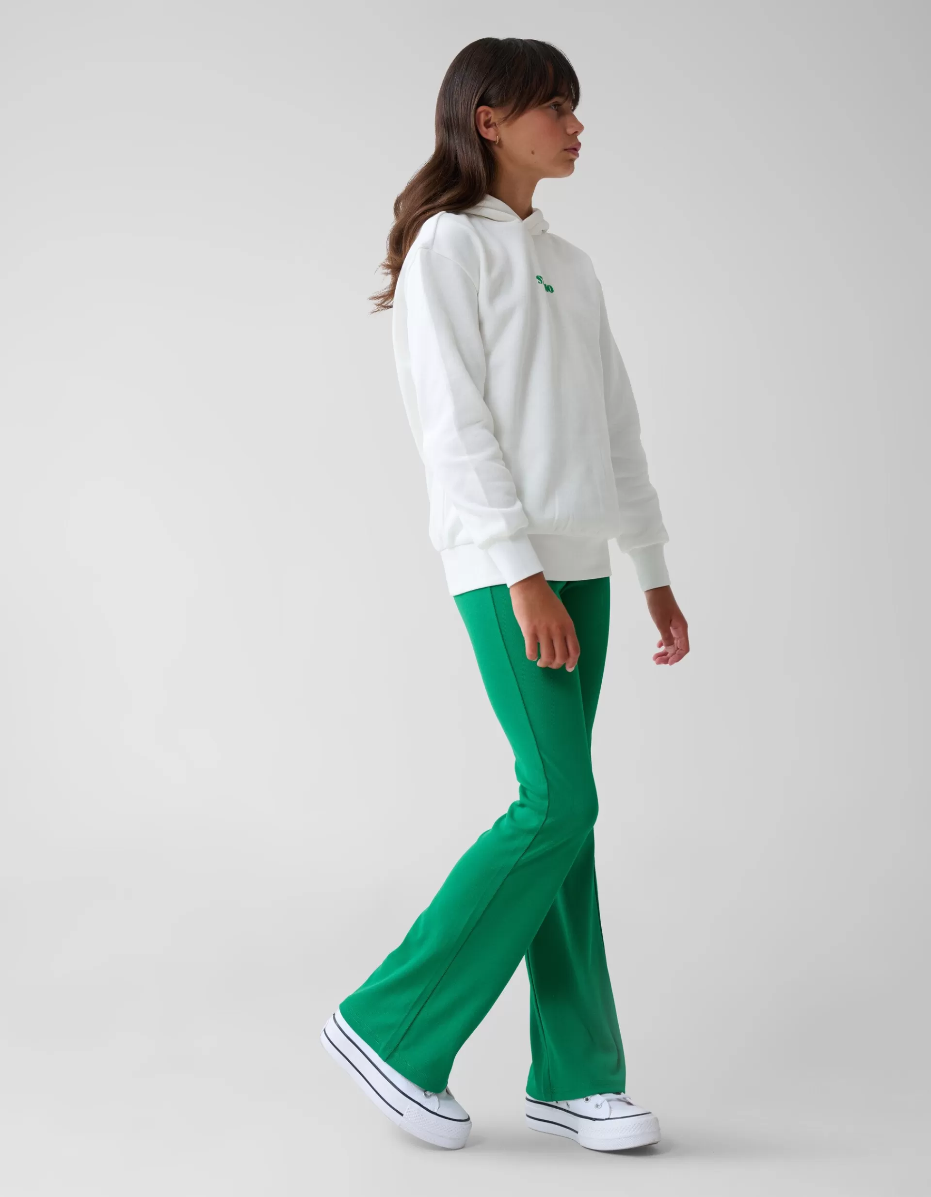 Rib Flared Legging Groen>Shoeby Cheap