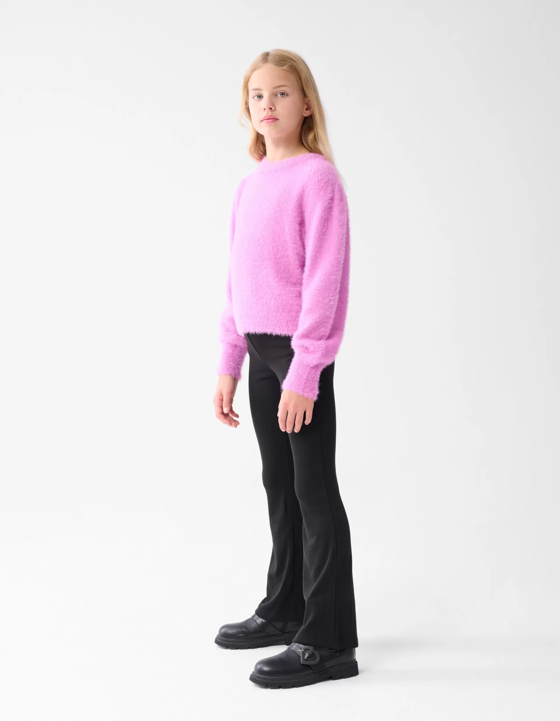 Rib Flared Legging Zwart>Shoeby Online