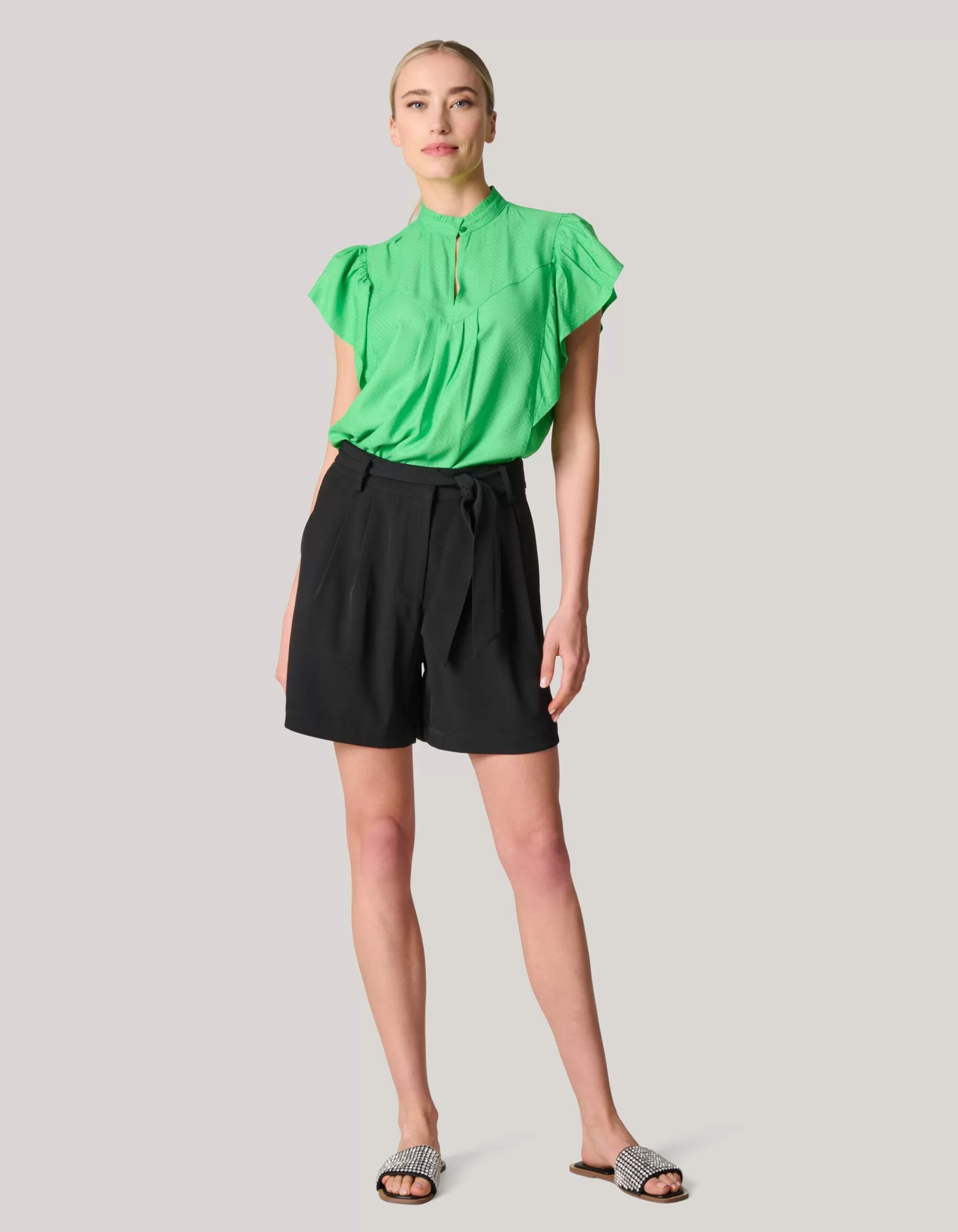 Ruffle Top Groen>Shoeby Online