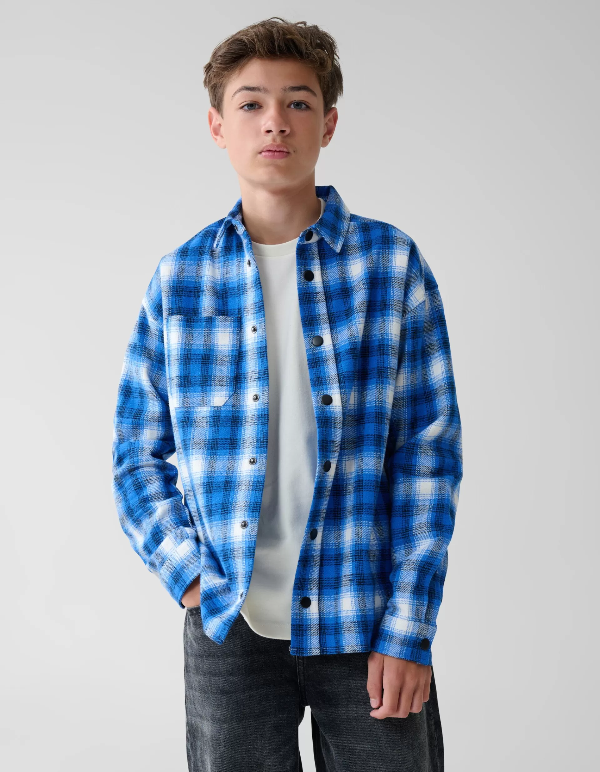 Ruiten Overshirt Blauw>Shoeby Clearance