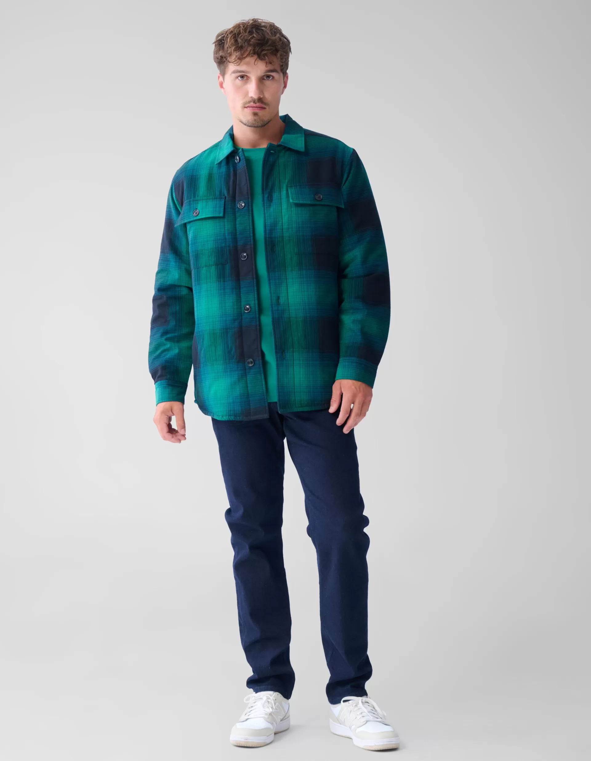 Ruiten Padded Overshirt Groen>Shoeby Clearance