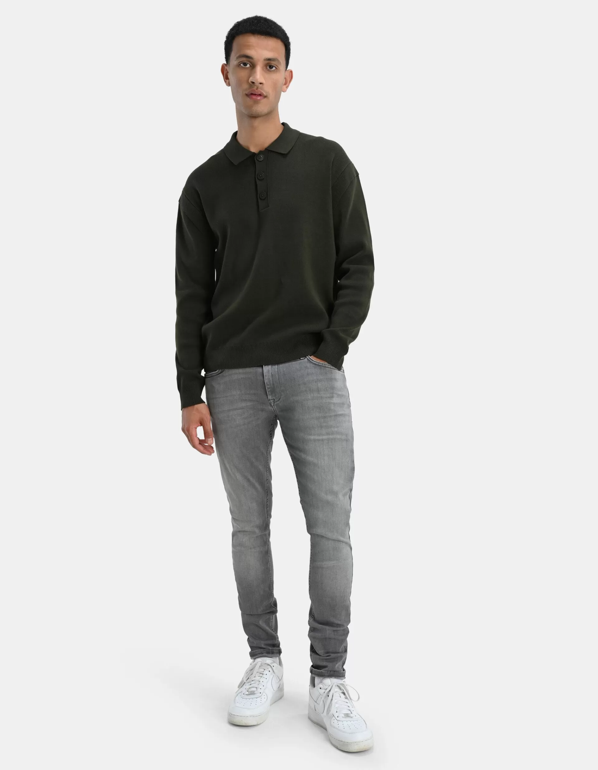 Skinny Fit Jeans Grijs L34>Shoeby Best Sale