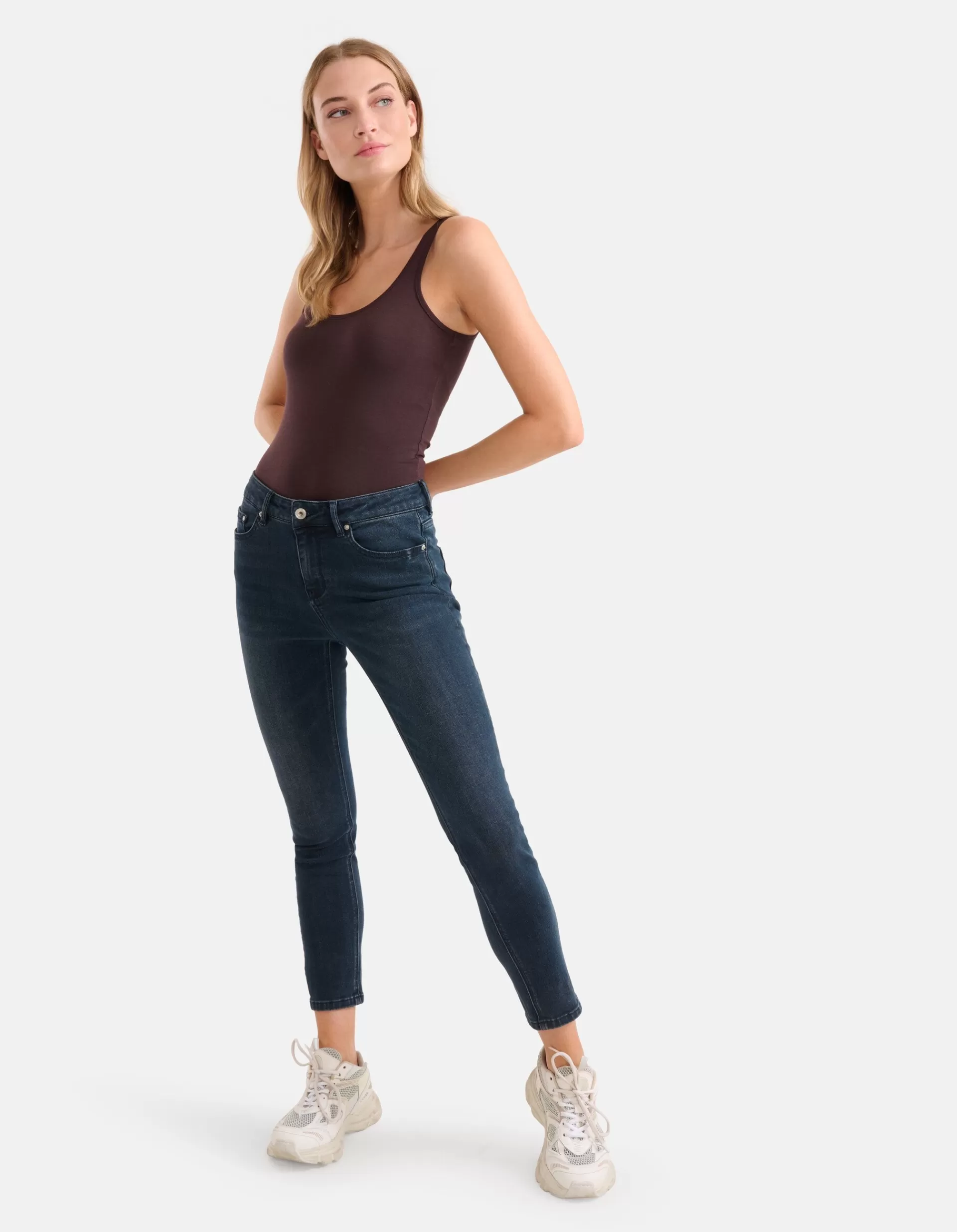 Skinny Jeans Blauw/Zwart L28>Shoeby Shop