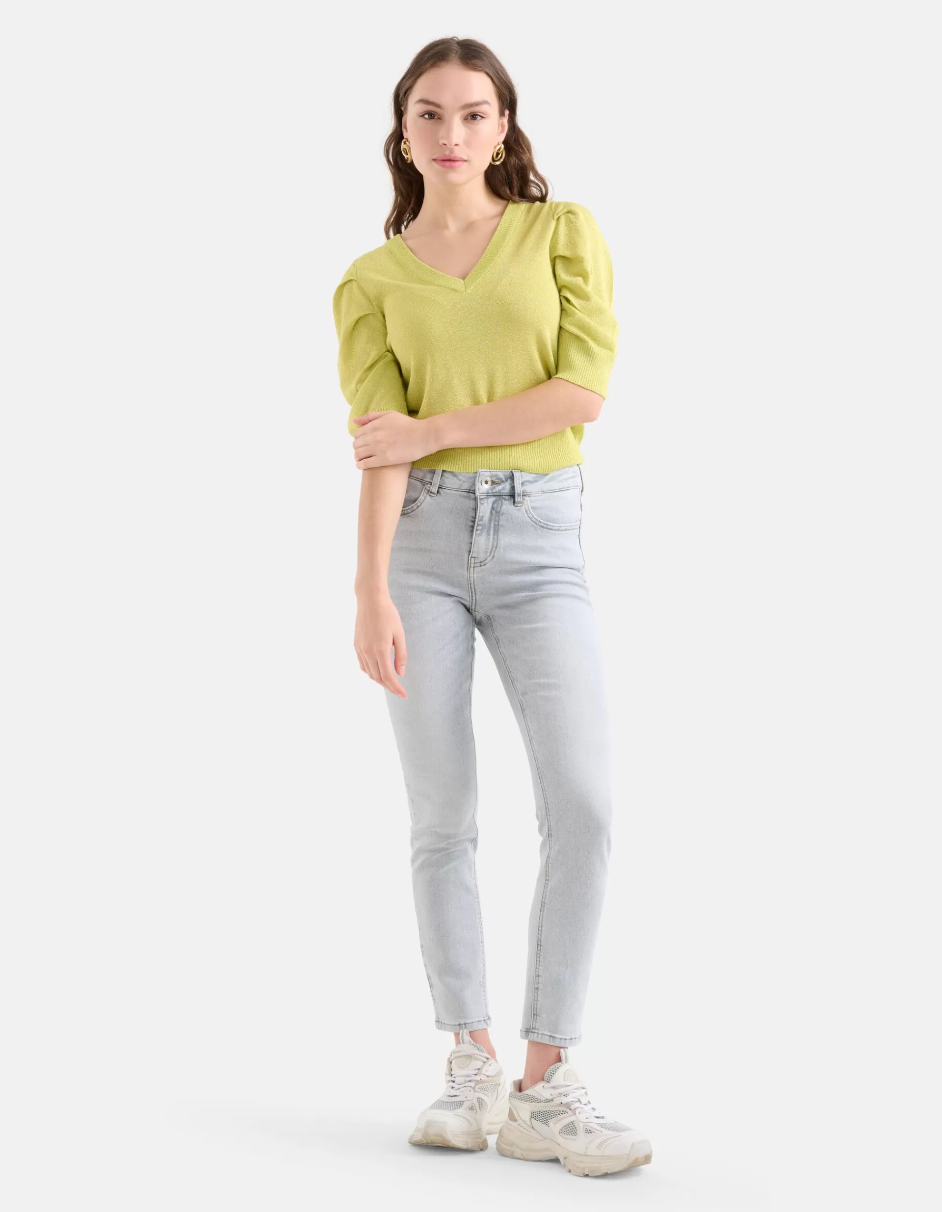 Skinny Jeans Lichtgrijs L28>Shoeby Best