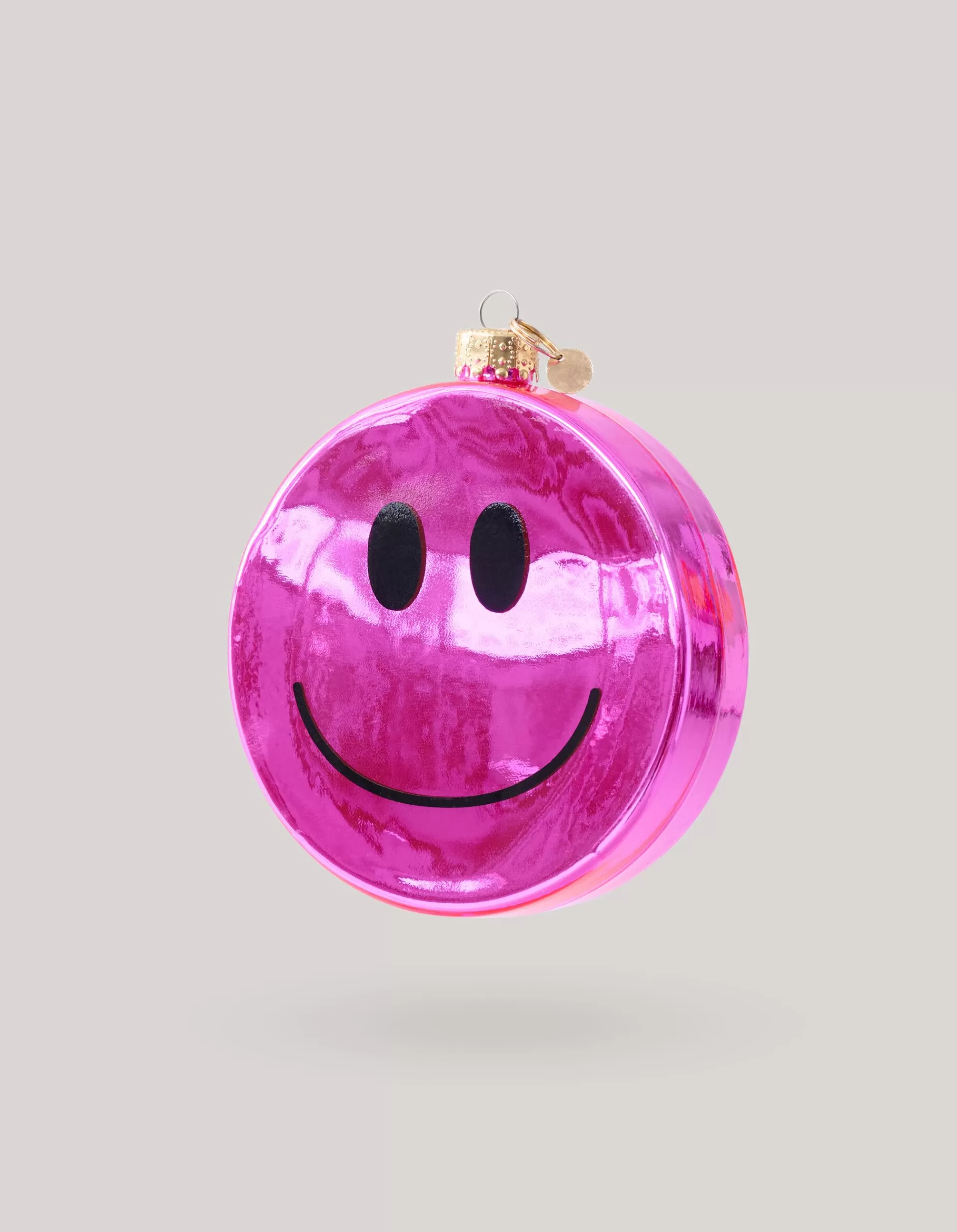 Smiley Kerstbal Roze By Fred>Shoeby Online