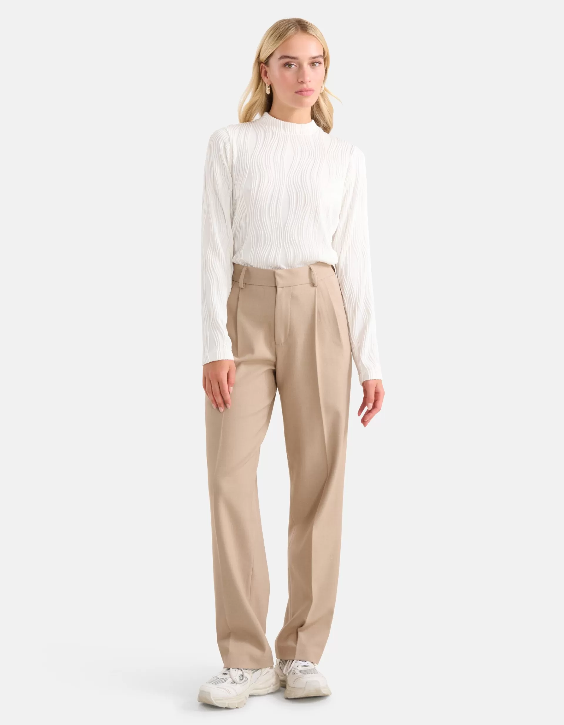 Straight Fit Pantalon Beige>Shoeby Fashion