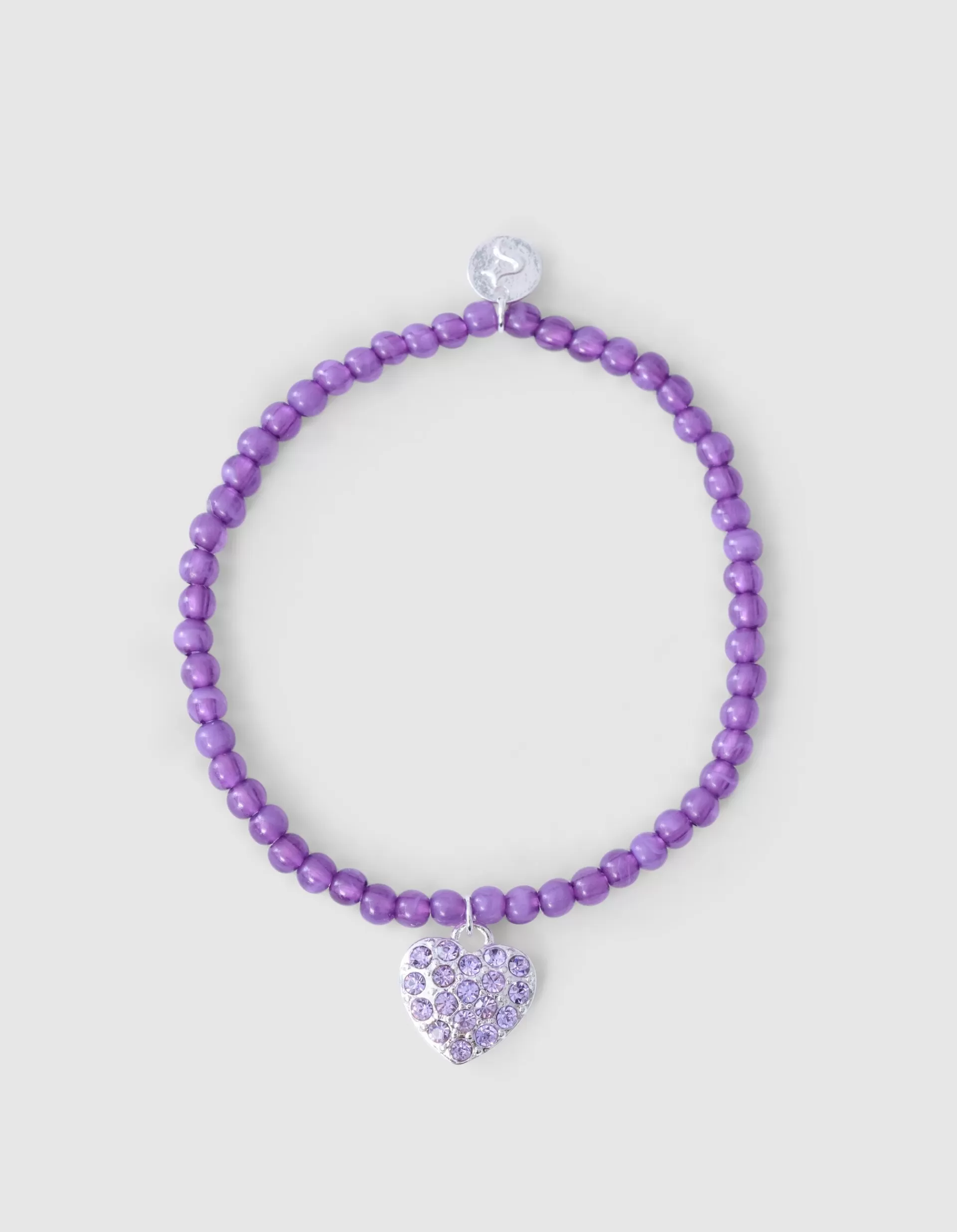 Strass Heart Armband Paars>Shoeby Hot