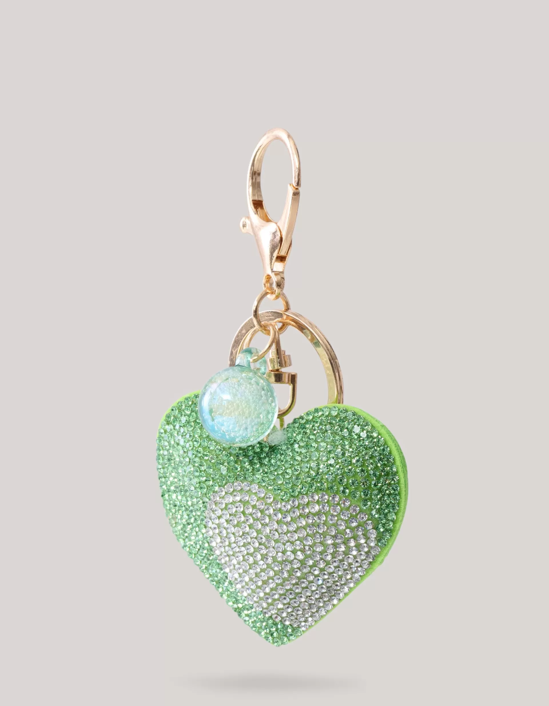 Strass Heart Sleutelhanger Groen>Shoeby Best