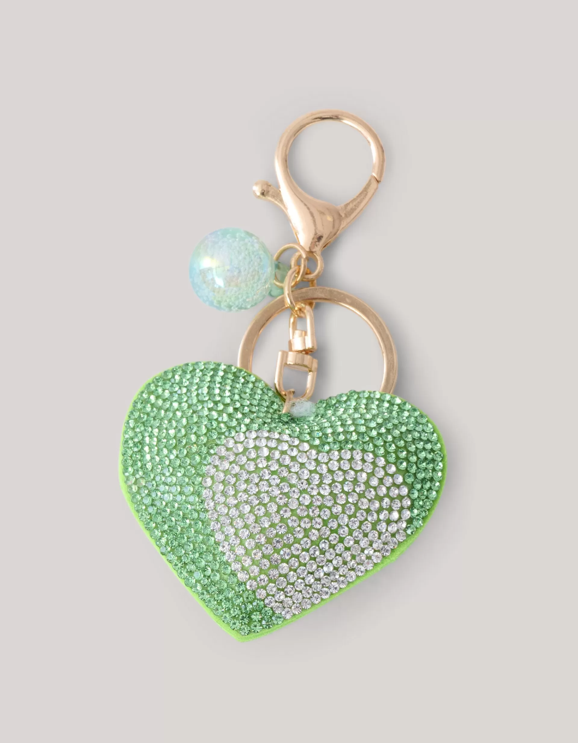 Strass Heart Sleutelhanger Groen>Shoeby Best