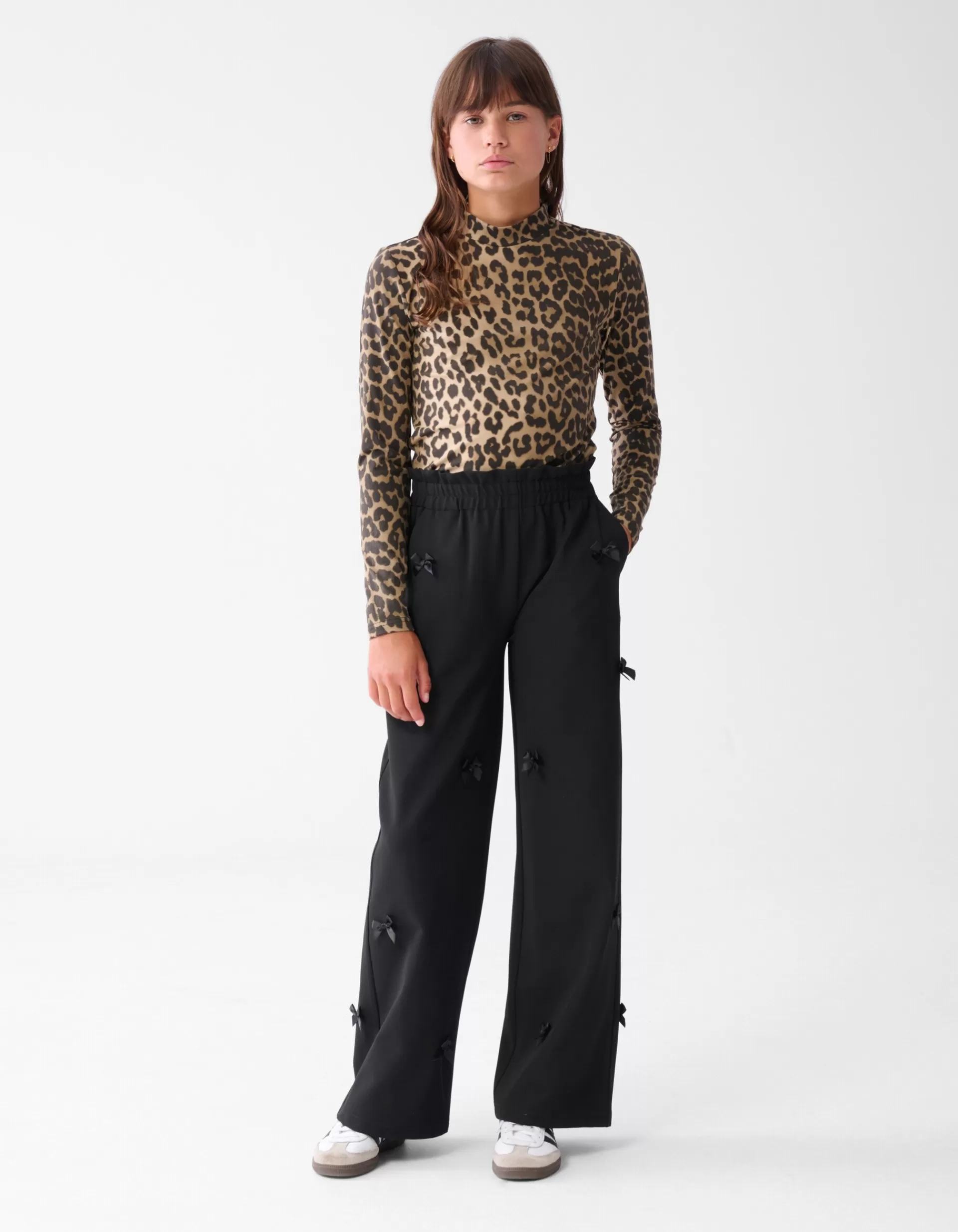 Strik Wide Leg Broek Zwart>Shoeby New