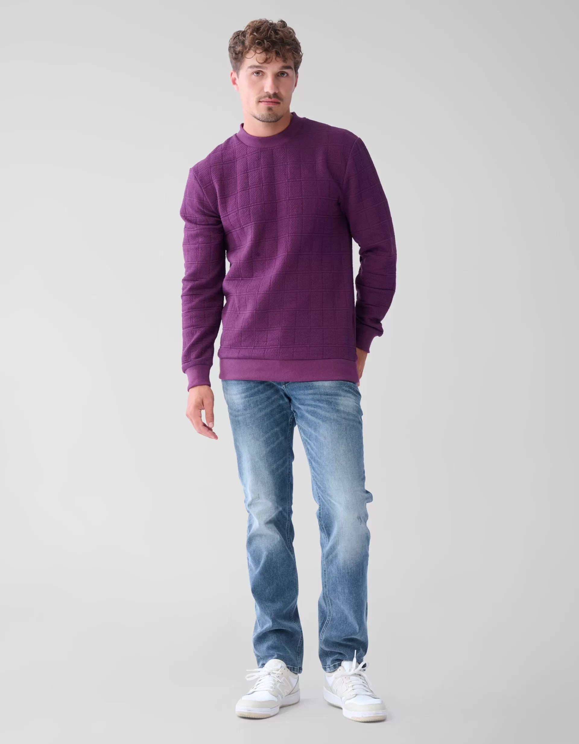 Structuur Sweater Donkerrood>Shoeby Outlet