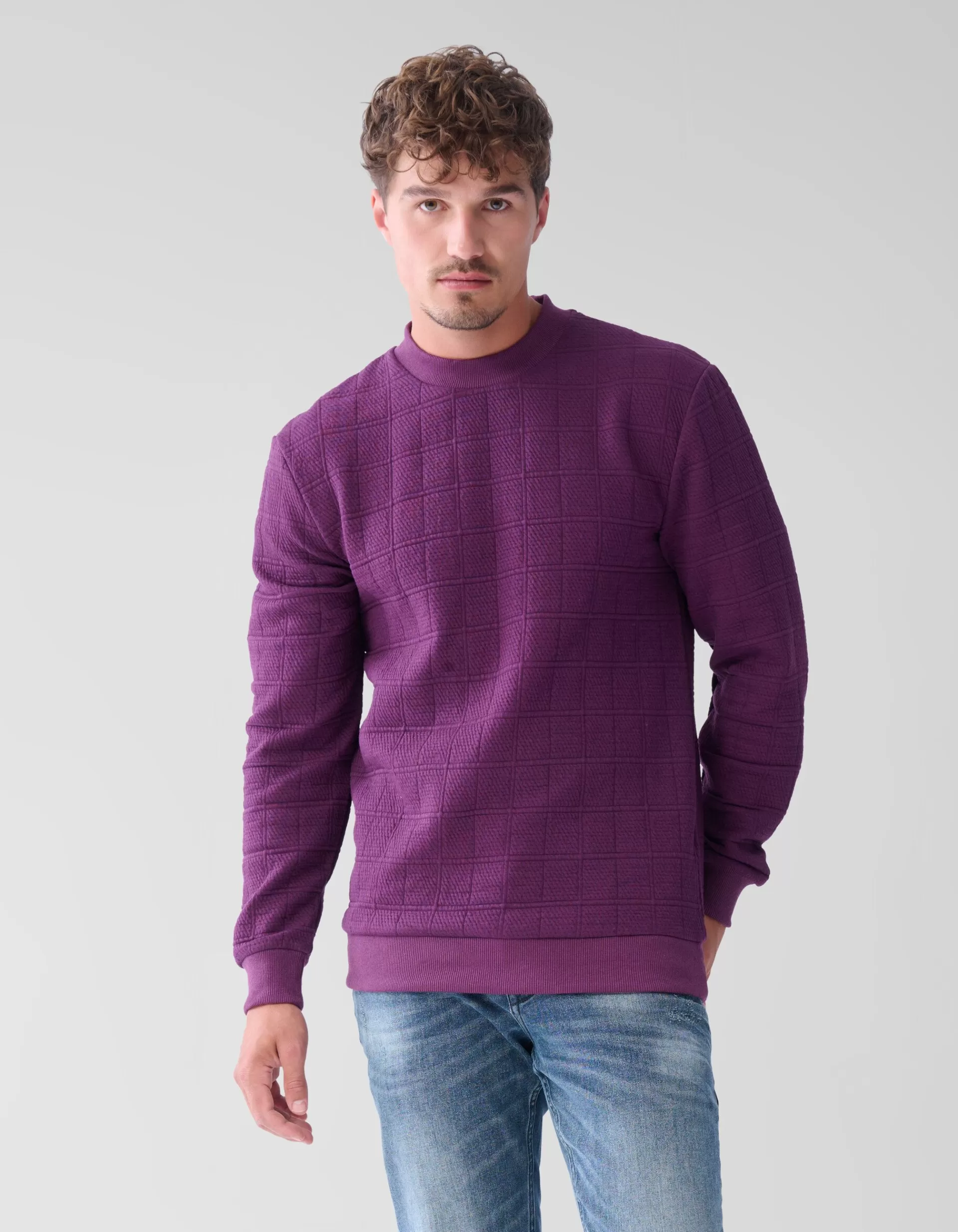 Structuur Sweater Donkerrood>Shoeby Outlet