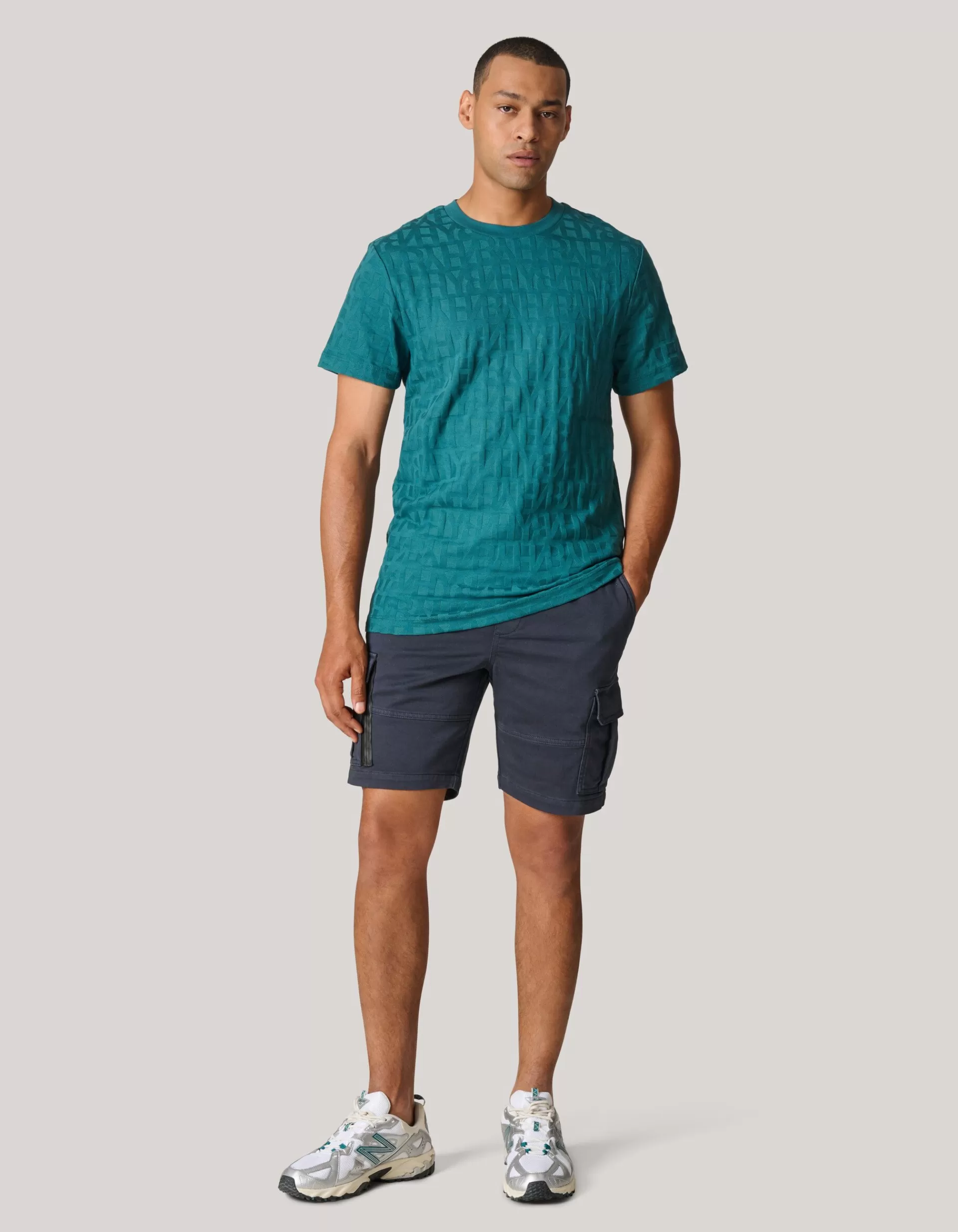 Structuur T-shirt Turquoise>Shoeby Sale