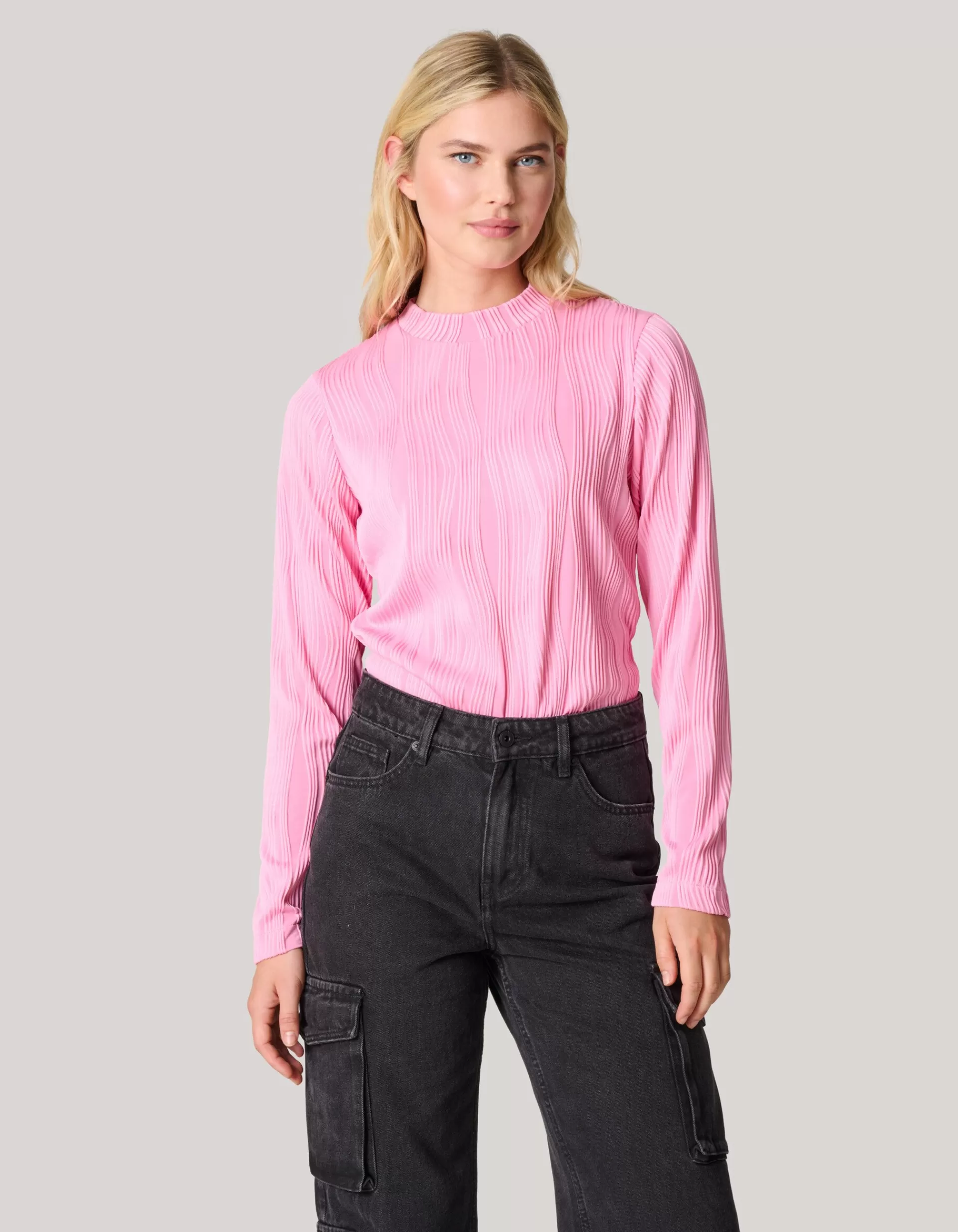 Swirl Crinkle Top Roze>Shoeby Flash Sale