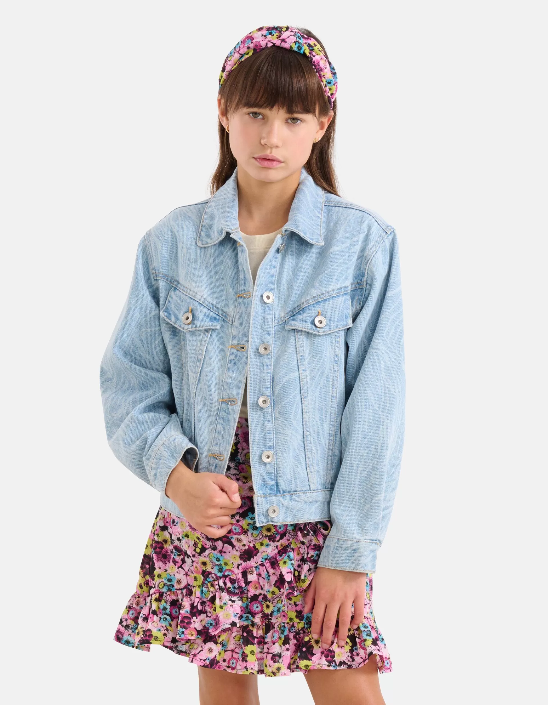 Swirl Print Denim Jack>Shoeby Online