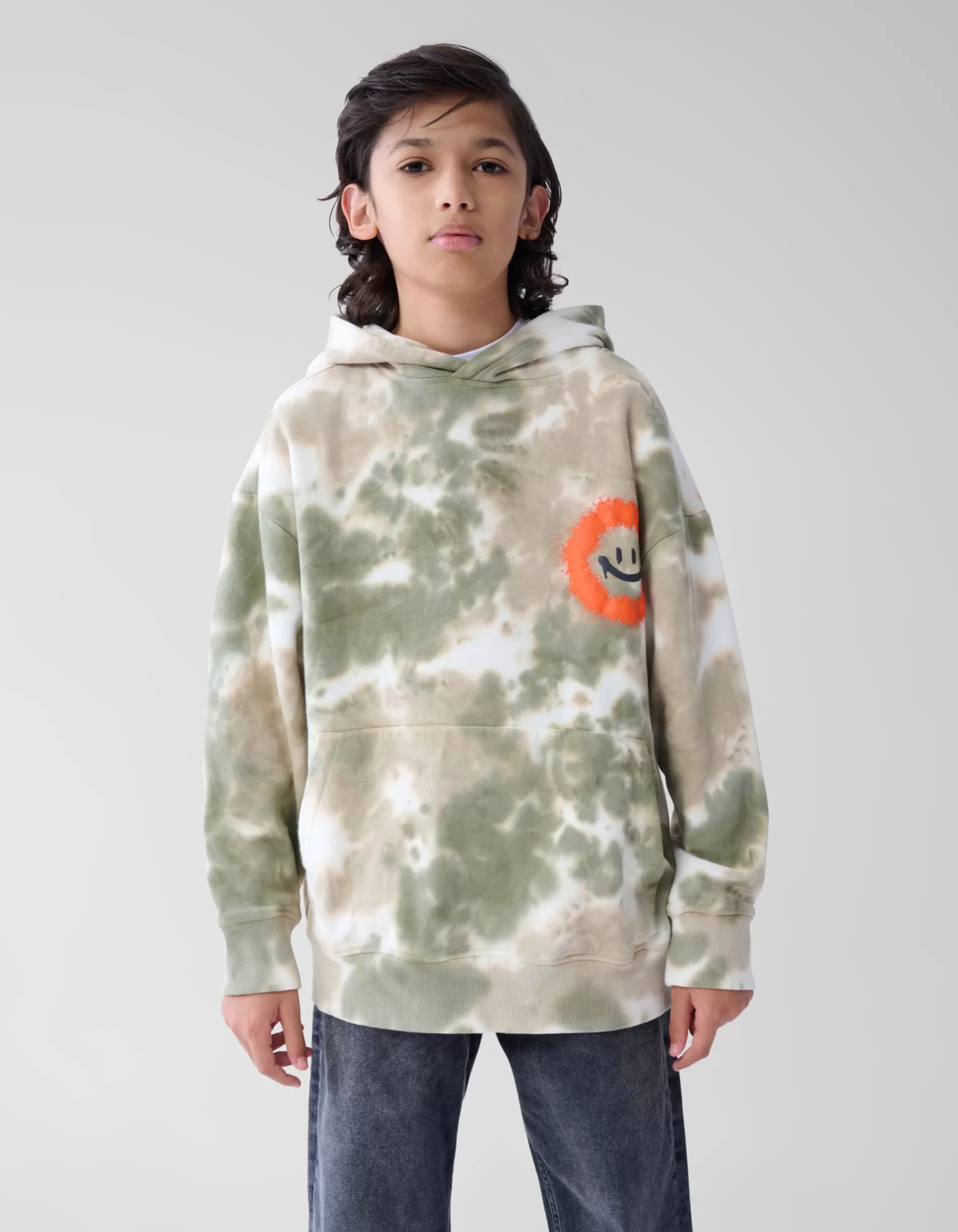 Tie Dye Hoodie Groen>Shoeby Outlet