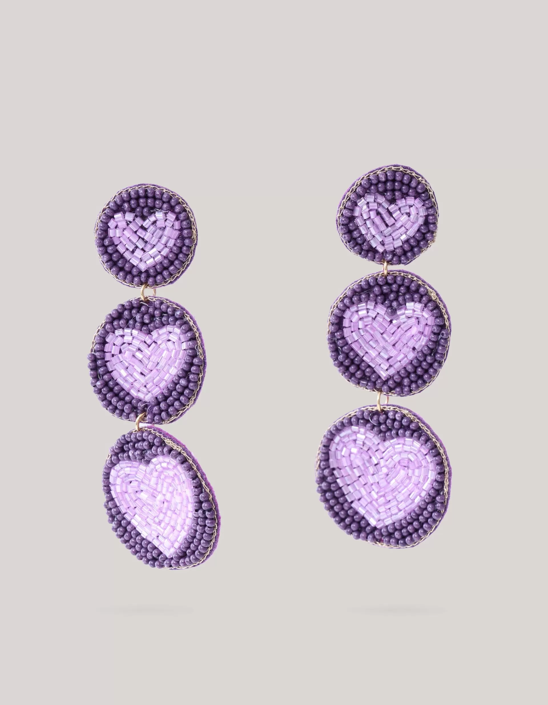 Triple Heart Oorbellen Paars>Shoeby Cheap