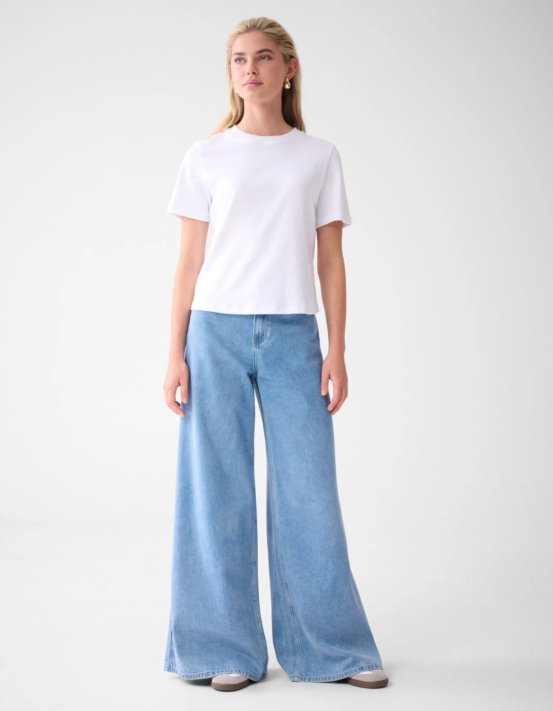 Ultra Wide Leg Fit Jeans Blauw By Lonneke>Shoeby Outlet