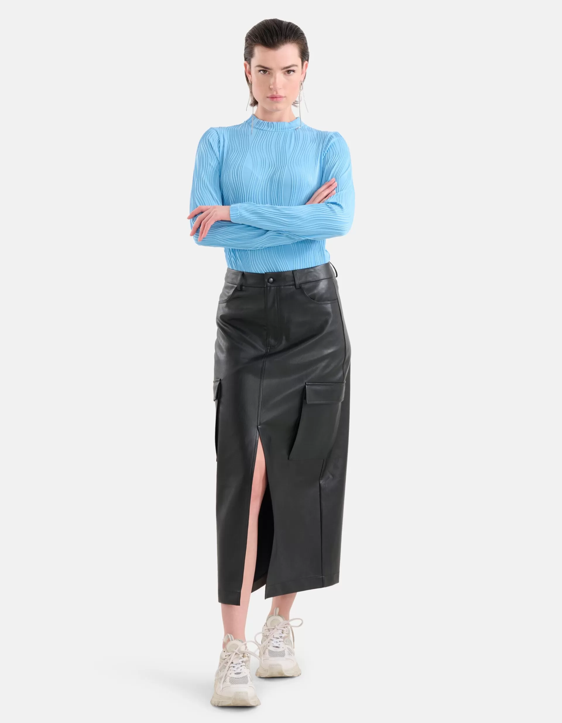 Vegan Leren Cargo Rok Zwart>Shoeby Best Sale