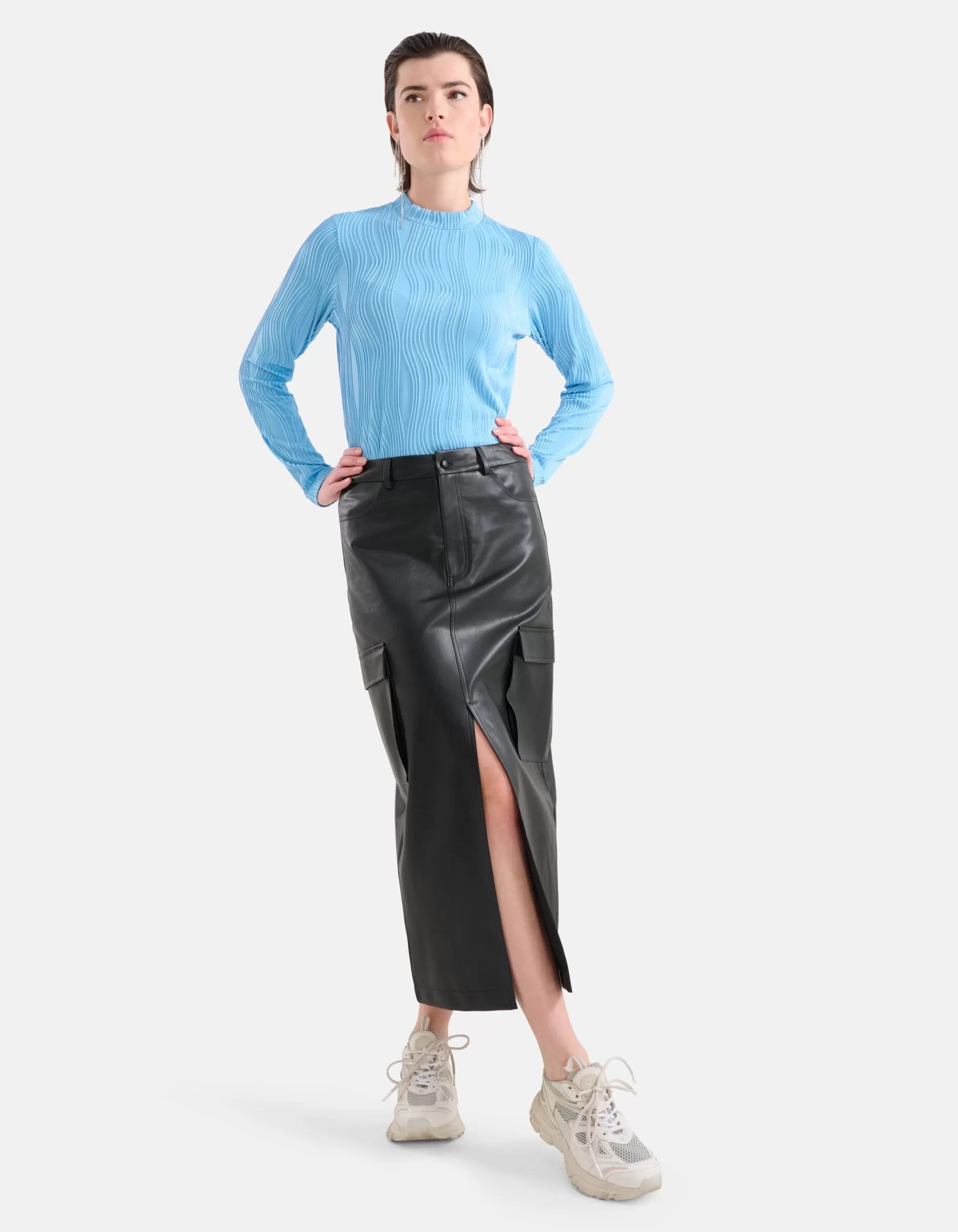 Vegan Leren Cargo Rok Zwart>Shoeby Best Sale