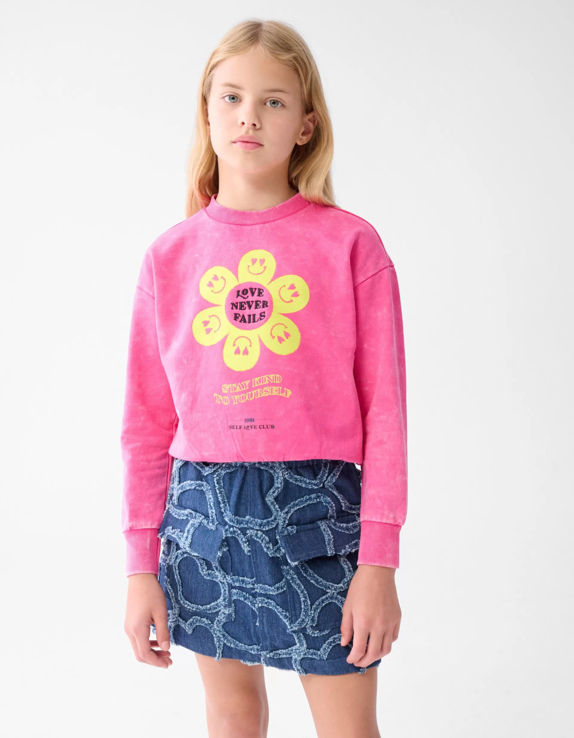 Washed Artwork Sweater Roze>Shoeby Best