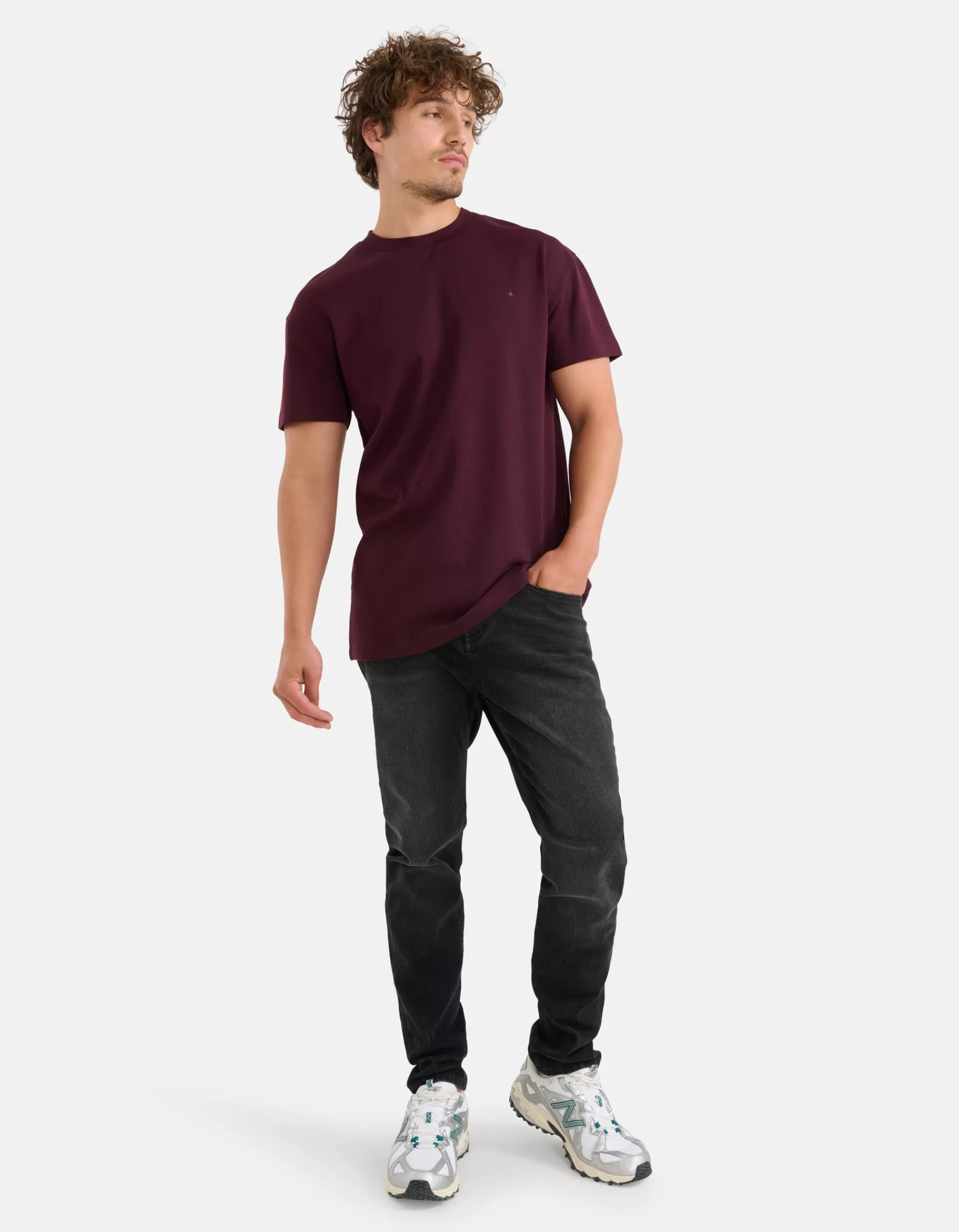 Washed Tapered Fit Jeans Zwart L32>Shoeby Clearance