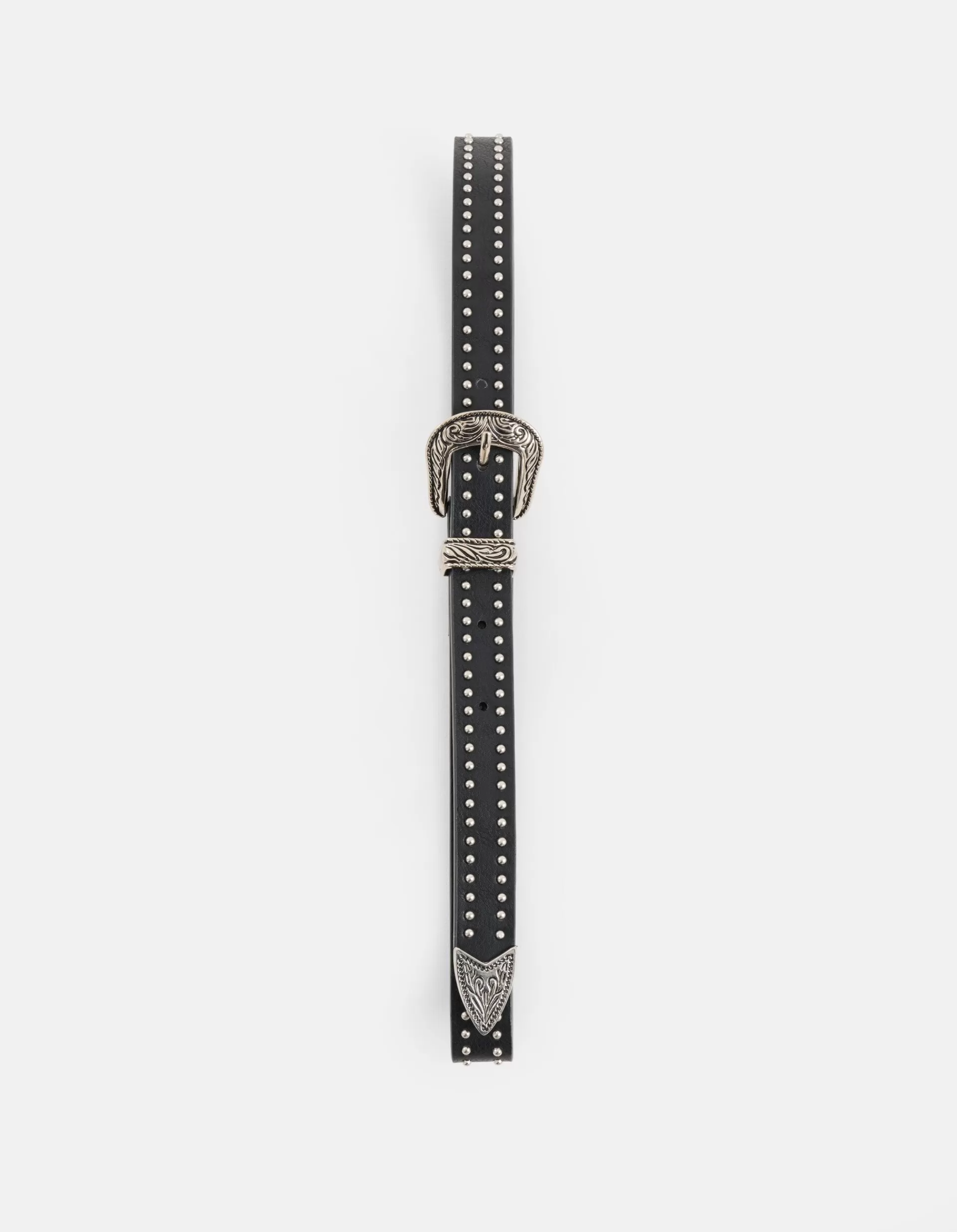 Western Studs Riem Zwart>Shoeby Cheap