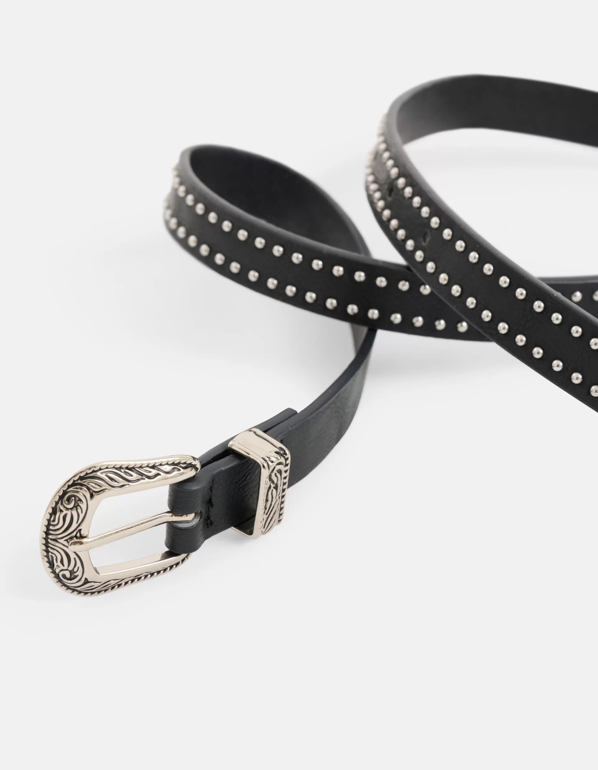 Western Studs Riem Zwart>Shoeby Cheap