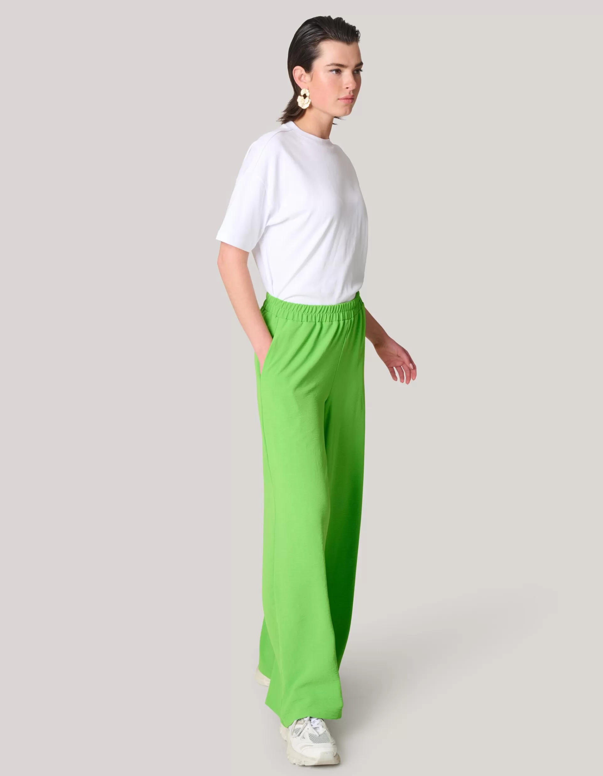 Wide Leg Broek Groen>Shoeby Cheap