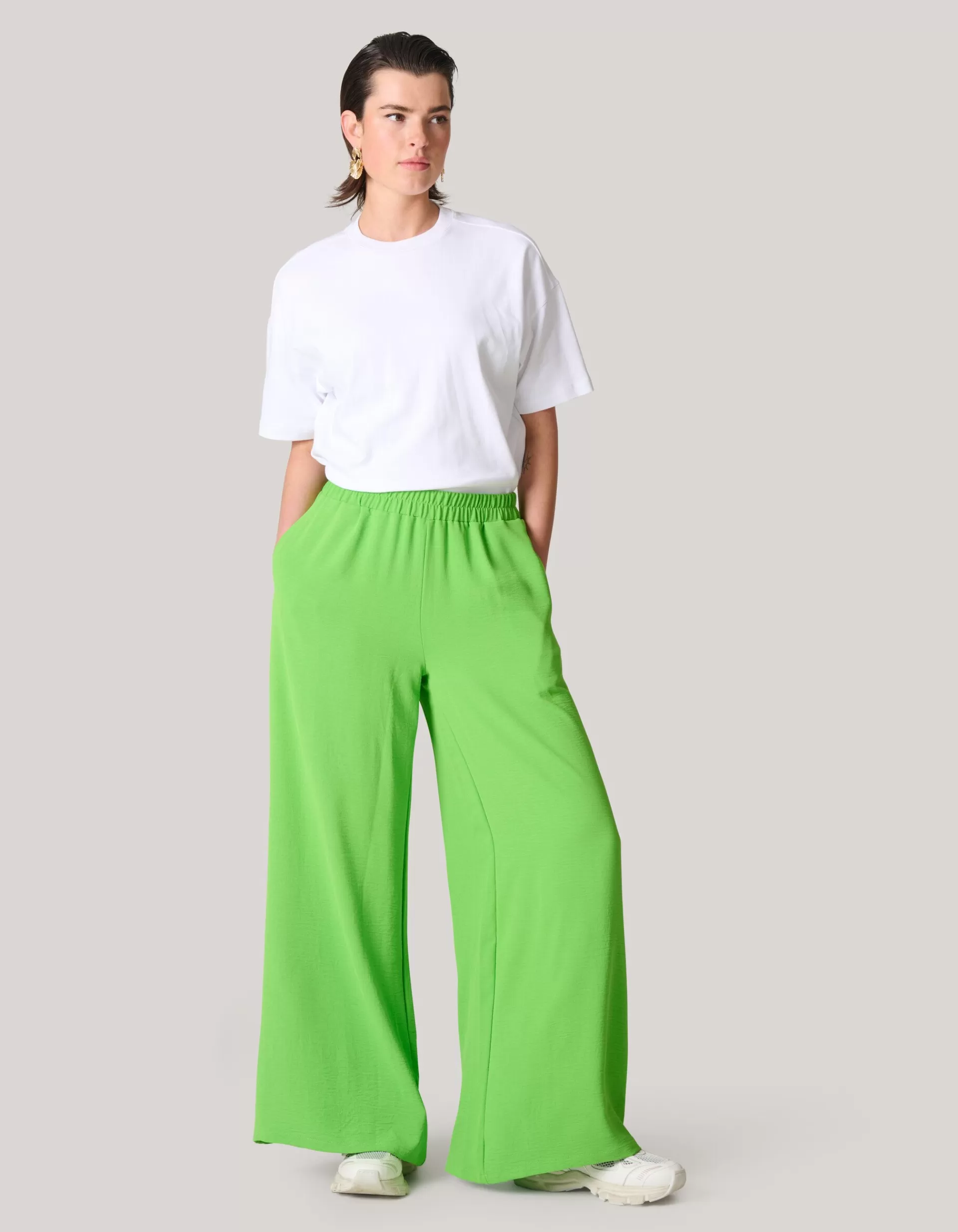 Wide Leg Broek Groen>Shoeby Cheap