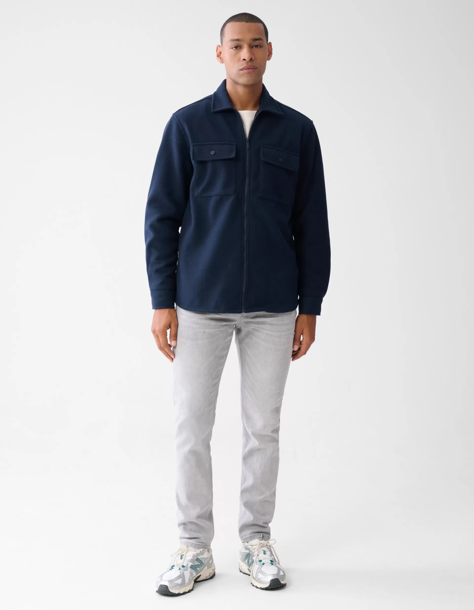 Zip Overshirt Donkerblauw>Shoeby Sale